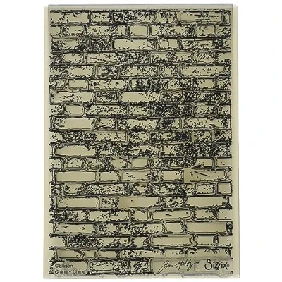 Abbildung von Sizzix 3 D Texture Fades Prägeschablone 664259, Mauerwerk von Tim Holtz, Mehrfarben, Einheitsgröße