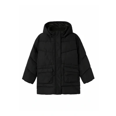 Abbildung von NAME IT Mädchen NKFMEDOW03 Jacket Long FO NOOS Pufferjacke, Black, 128