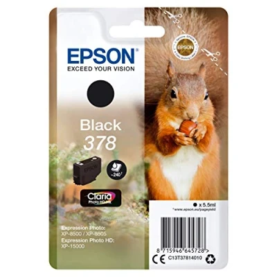 Abbildung von Epson Singlepack Black 378 Claria Photo HD Ink, +31203145000 (Claria Ink)