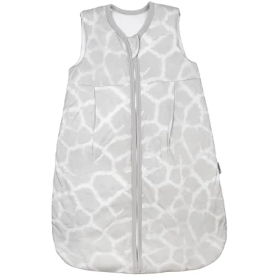 Abbildung von TupTam Baby Ganzjahresschlafsack 2.5 TOG, OEKO TEX zertifiziert, wattiert, Unisex, atmungsaktiv, Farbe: Leoprint Grau, Größe: 92 98