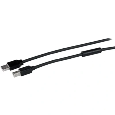 Abbildung von StarTech.com 15m aktives USB 2.0 A auf B Kabel Stecker/Stecker Druckerkabel 1x / Schwarz