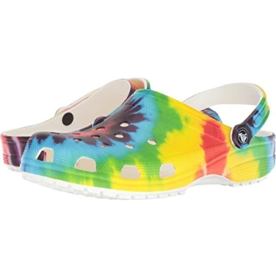 Abbildung von Crocs unisex adult Classic Tie dye Graphic Clog Clog, Multi, 36/37 EU