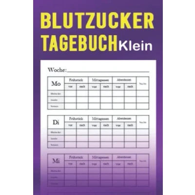 Abbildung von Blutzucker tagebuch Klein: Zum täglichen Aufzeichnen von und Insulin Mini A6 10 x 15 cm Diabetes 52 Wochen Mit Notfallkontakt ,diabetiker typ 1 2