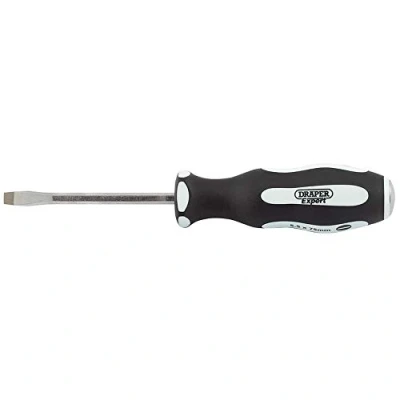 Abbildung von Draper Expert 35186 Schlitz Schraubendreher, weicher Soft Grip Griff, durchgehende Klinge, 10 x 250 mm