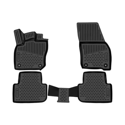 Abbildung von Element Passgenaue Premium 3D Gummimatten Fussmatten passend für Audi Q3, Mk1 restyling, 2014 2018,4 TLG, Schwarz