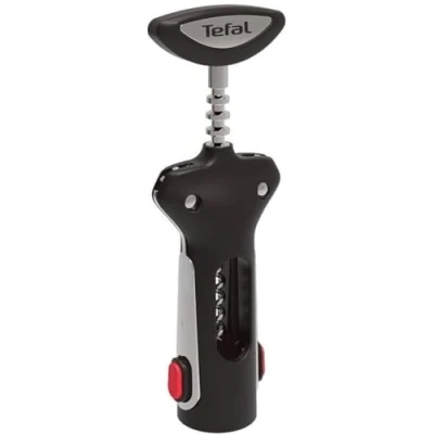 Abbildung von Tefal Korkenzieher Ingenio K20734 23 cm 2 in 1 dank integriertem Folienschneider Kunststoff schwarz, 23.3 x 12.2 4.5