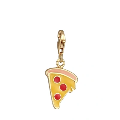 Abbildung von Elli Pizza Emoji Emaille Anhänger, Damen, Größe: One Size, Gold