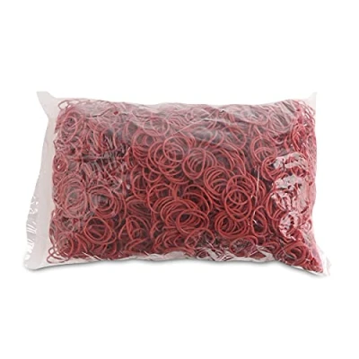 Abbildung von OFFICE PRODUCTS Gummibander Durchmesser: 25mm Farbe: Rot/Gewicht: 1000g 1 kg/Haushaltsgummi Gummiringe Gummi/Kautschuk 60% / Gummis für Zuhause Büro Schule