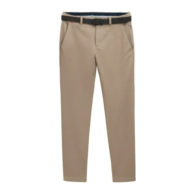 Abbildung von TOM Tailor Ttravis SLIM Stoffhose, Herren, Größe: 31x34, Beige brown zig zag structure