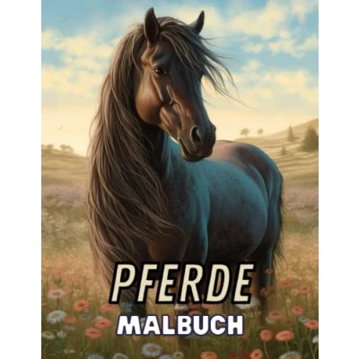 Abbildung von Pferde Malbuch mit wunderschönen Pferdemotiven: Entfessle deine Kreativität diesem fesselnden