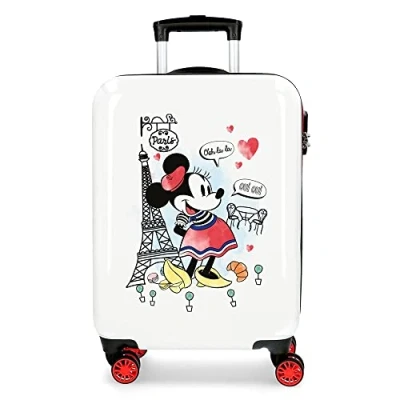 Abbildung von Disney Minnie Around The World Kabinenkoffer Rot 38x55x20 cms Hartschalen ABS Kombinationsschloss 34L 2,6Kgs 4 Doppelräder Handgepäck