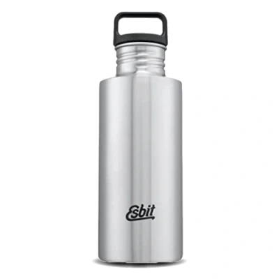 Abbildung von Esbit Trinkflasche Sculptor Edelstahl mit praktischem Loop Verschluss 750 ml in Silber
