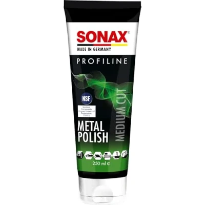 Abbildung von SONAX PROFILINE MetalPolish (250 ml) Metallpolitur für alle metallischen Oberflächen mehr Glanz und Frische, Art Nr. 02041410
