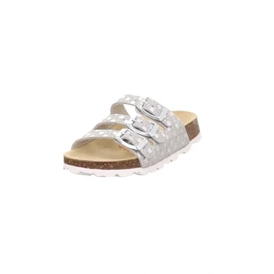 Abbildung von Superfit Mädchen FUSSBETTPANTOFFEL Hausschuhe, SILBER/WEIß 9510