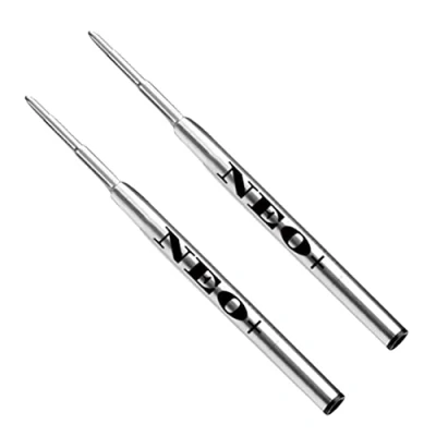 Abbildung von NEO+ Kugelschreiberminen für Montblanc Kugelschreiber, Ersatzminen mit schwarzer Tinte 1 mm Spitze, 2 x Nachfüllminen