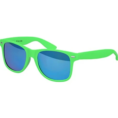 Abbildung von Balinco Sonnenbrille UV400 CAT 3 CE Rubber mit Federscharnier für Damen &amp; Herren (hellgrün blau verspiegelt)