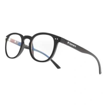 Abbildung von Horus X® Runde Blaulichtbrille Computerbrille Für Bildschirme: Ermüdungsschutz und Augenentspannung Herren Damen Kleine Gesichter URBAN Clear