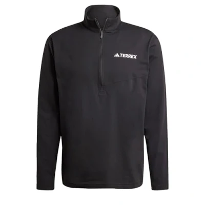 Abbildung von adidas Sportswear Terrex Climacool 1/2 ZIP Langarmshirt, Herren, Größe: Medium, Black