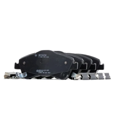 Abbildung von BOSCH 0 986 494 932 Bremsbelagsatz Low Metallic mit akustischer Verschleißwarnung Anti Quietsch Blech Feder TOYOTA: Verso