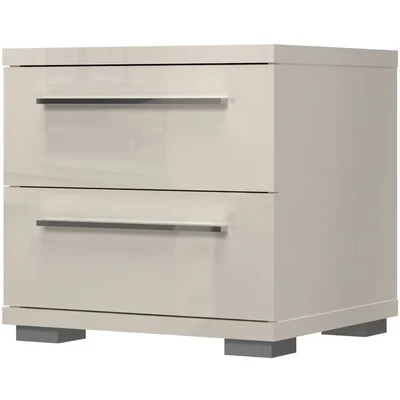 Abbildung von PLACES OF STYLE Nachtkommode »Piano, Nachttisch aus FSC zertifiziertem Holzwerkstoff, Made in Europe« 45/40/43 oder 61cm (B/T/H), ideal passend zum Boxspringbett, UV lackiert, hochglänzend, Soft Close Funktion, 2 3 Schubladen