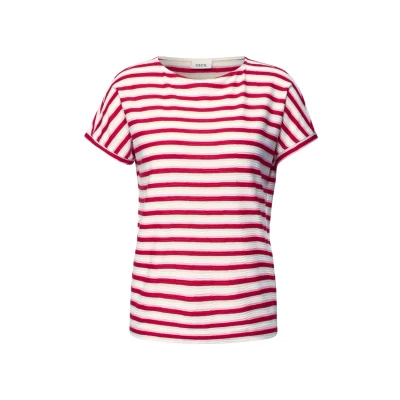 Abbildung von CECIL Damen B323558 Gestreiftes Strukturshirt, Glazed Apple Red, XXL