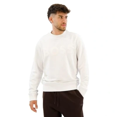 Abbildung von BOSS Webasiccrew Sweatshirt, Herren, Größe: Small, White