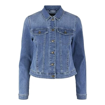 Abbildung von Pieces Jacket Jeansjacke, Damen, Größe: Medium, Medium blue denim