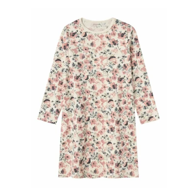 Abbildung von NAME IT Mädchen Nkfnightgown Ls Nostalgia Flower Noos, Peyote Melange, 86 92