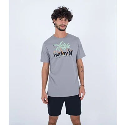 Abbildung von Hurley Herren Evd Jungle S/S Tshirt, Partikel, grau, S