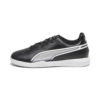 Abbildung von Puma KING Match IT JR Unisex Fußballschuh Halle für Kinder, Größe: 29, Black/white Schuhe