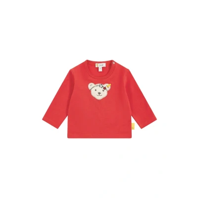 Abbildung von Steiff T Shirt Langarm EU Größe 80 rococco red, Mädchen Sweatshirt, Longsleeve für Kinder, Pullover langärmelig, Babyoberteil, ideales Basic Shirt, bequem und weich, waschmaschinenfest