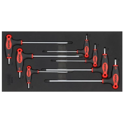 Abbildung von SONIC 600719 Werkzeugmodul 7 T10, T15, T20, T25, T27, T30, T40 Chrom Vanadium Stahl Torx L Form, extra lang