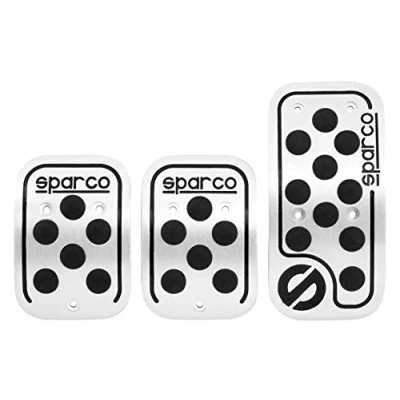 Abbildung von Sparco SPC0406BK ALUMINIUM RACING PEDALE MIT Rutschfestem Gummi, Schwarz