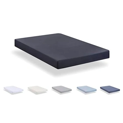 Abbildung von Todocama Spannbettlaken aus gebürsteter Mikrofaser, extra weich, für Betten mit 200 x 190/200 cm, Dunkelgrau