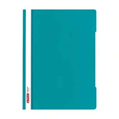 Abbildung von Herlitz 50016204 Schnellhefter quality mit transparentem Vorderdeckel, A4, PP, 10 Stück caribbean turquoise