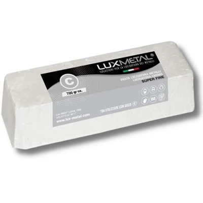 Abbildung von Lux Metal Polierpaste Weiß 700 g Fein Schleifpaste für Spiegelnden Glanz auf Edelstahl, Aluminium, Eisen, Messing, kunststoff Chrom, Holz, Marmor und Weitere Metall Perfekt zum Polieren von Messern