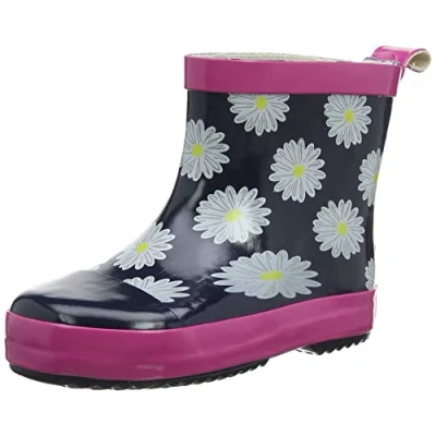 Abbildung von Playshoes Unisex Kinder Gummistiefel Halbschaft Regenstiefel, Margeriten, 25 EU