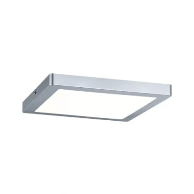 Abbildung von Paulmann 70866 LED Panel Atria eckig Deckenleuchte 20W Licht 2700K Warmweiß Chrom matt dimmbar für Wand und Deckenmontage