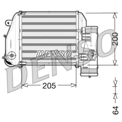 Abbildung von DENSO DIT02024 Ladeluftkühler Aluminium 205x200x64 AUDI: A6 C6 Avant