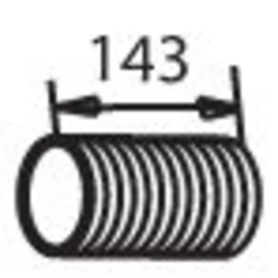 Abbildung von DINEX 81728 Flexrohr, Abgasanlage 132,3 Edelstahl