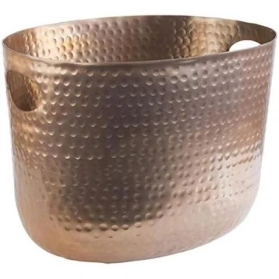 Abbildung von APS 36111 Wein / Sektkühler, 30 x 23,5 cm, H: 23 Aluminium, Kupfer Look, gehämmerte Oberfäche