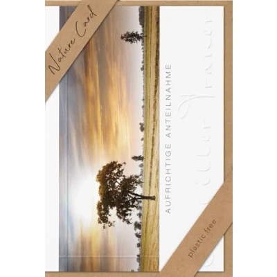 Abbildung von bsb Trauerkarte mit liebevollem Motiv Nature Card Nachhaltige Trauerkarten Beileidskarten Umschlag Danksagungskarten Trauer Karten zur 11,5 x 17 cm