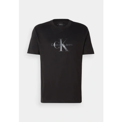 Abbildung von Calvin Klein Jeans Shiny Monologo TEE Tshirt print, Herren, Größe: Small, Black