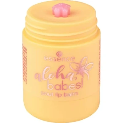 Abbildung von essence aloha, babes! pout lip balm, Nr. 01, Pink, feuchtigkeitsspendend, pflegend, natürlich, vegan, ohne Parabene, Mikroplastikpartikel, Nanopartikel frei, 1er Pack (12.8g)