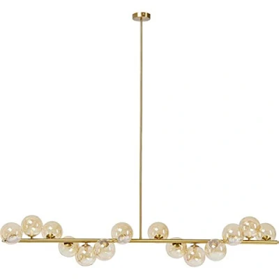 Abbildung von Kare Design Hängeleuchte Scala Balls Brass, Matt Gold, XL Hängeleuchte, Messing Look, 135x155x28cm