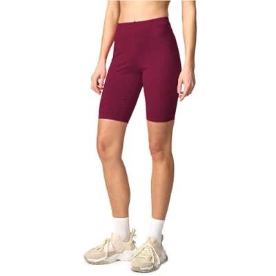 Abbildung von Merry Style Damen Sport Leggings kurz Sportleggings Radlerhose Sporthose aus Baumwolle MS10 200 (Weinrot, M)