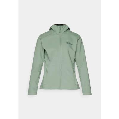 Abbildung von Jack Wolfskin Bornberg Hoody Softshelljacke, Damen, Größe: Medium, Eucalyptus