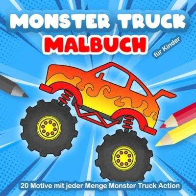 Abbildung von Monster Truck Malbuch für Kinder: Ausmalbuch mit 20 abwechslungsreichen Motiven Kleinkinder (Malbücher großen Fahrzeugen Kinder)