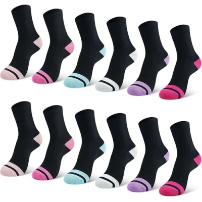 Abbildung von Libella 12 Paar Kindersocken Mädchen Sportsocken Baumwolle bunt Cotton modische makronen Füßlinge 2890 31 34