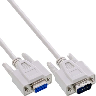 Abbildung von InLine 12235 Serielle Verlängerung, 9pol Stecker / Buchse, vergossen, 1:1 belegt, 5m